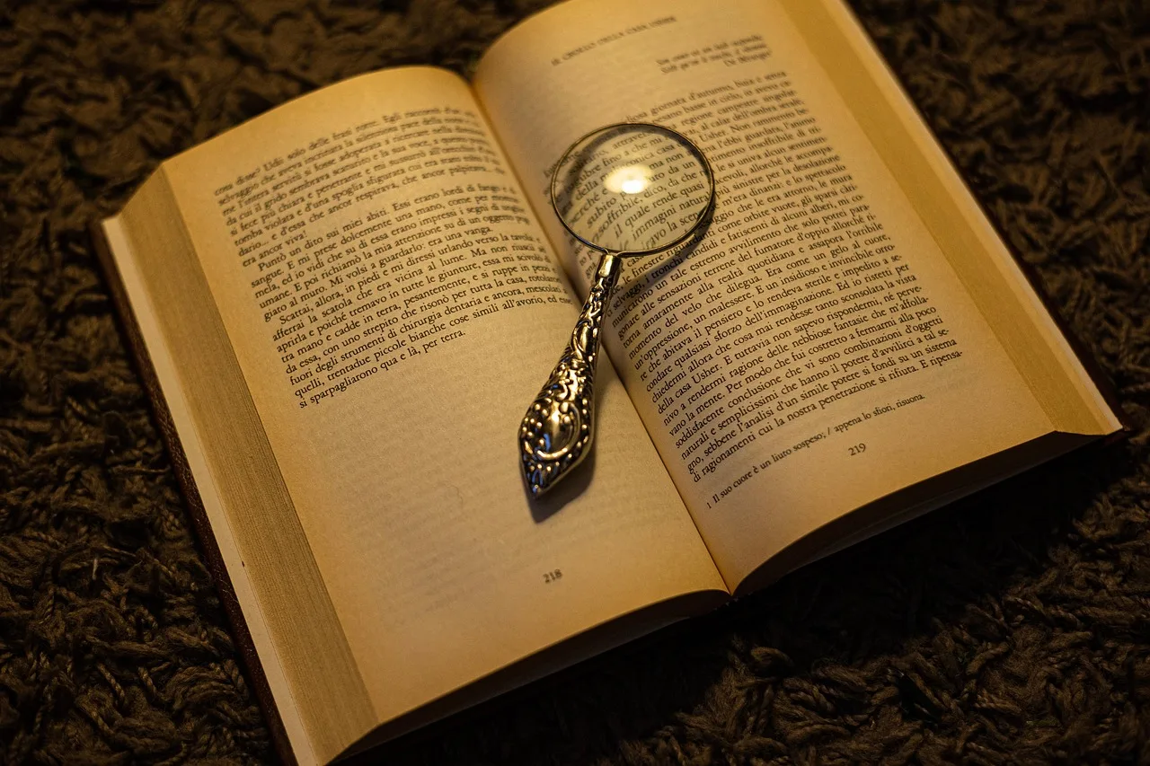 magnifying glass, book, old book, investigating, investigation, pages, writing, write, poem, mystery, thriller, horror, focus, investigation, investigation, investigation, investigation, investigation, poem, thriller, thriller. How to think about inspirational quotes source check