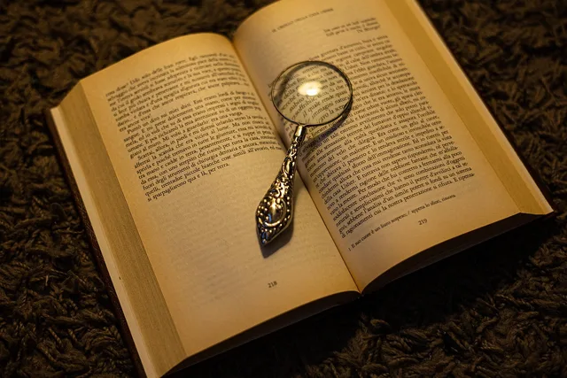 magnifying glass, book, old book, investigating, investigation, pages, writing, write, poem, mystery, thriller, horror, focus, investigation, investigation, investigation, investigation, investigation, poem, thriller, thriller. How to think about inspirational quotes source check